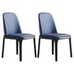 Leather Industrial Restaurant Side Chair Matte Finish Parsons Dining Side Chair Blue 2 Piece Set Black Clearhalo ' kitchen&dining_furn' 'Dining Chairs' 'Dining Tables & Seating' 'dining_chair' 'furn' 'furn_dining_chair' 'Furniture' 'furniture_dining_chair' 'Kitchen & Dining Furniture' 'kitchen' 3755661