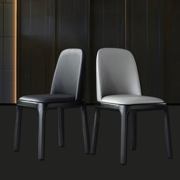 Leather Industrial Restaurant Side Chair Matte Finish Parsons Dining Side Chair Clearhalo ' kitchen&dining_furn' 'Dining Chairs' 'Dining Tables & Seating' 'dining_chair' 'furn' 'furn_dining_chair' 'Furniture' 'furniture_dining_chair' 'Kitchen & Dining Furniture' 'kitchen' 3755665