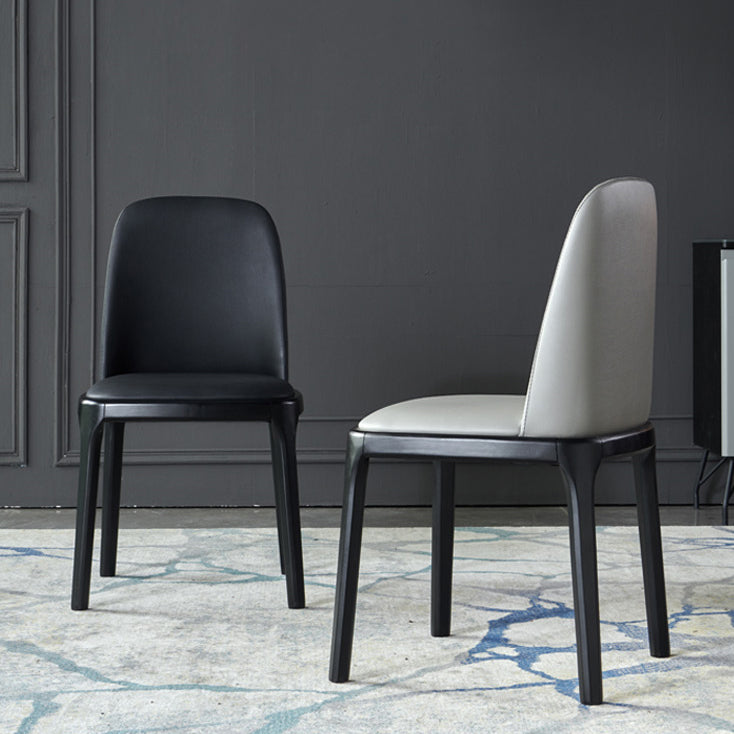 Leather Industrial Restaurant Side Chair Matte Finish Parsons Dining Side Chair Clearhalo ' kitchen&dining_furn' 'Dining Chairs' 'Dining Tables & Seating' 'dining_chair' 'furn' 'furn_dining_chair' 'Furniture' 'furniture_dining_chair' 'Kitchen & Dining Furniture' 'kitchen' 3755669