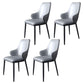 Minimalist Style Leather Dining Chairs Solid Back Upholstered Side Chair for Home Grey 4 Piece Set Clearhalo ' kitchen&dining_furn' 'Dining Chairs' 'Dining Tables & Seating' 'dining_chair' 'furn' 'furn_dining_chair' 'Furniture' 'furniture_dining_chair' 'Kitchen & Dining Furniture' 'kitchen' 3755688