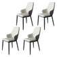 Minimalist Style Leather Dining Chairs Solid Back Upholstered Side Chair for Home Light Gray 4 Piece Set Clearhalo ' kitchen&dining_furn' 'Dining Chairs' 'Dining Tables & Seating' 'dining_chair' 'furn' 'furn_dining_chair' 'Furniture' 'furniture_dining_chair' 'Kitchen & Dining Furniture' 'kitchen' 3755713