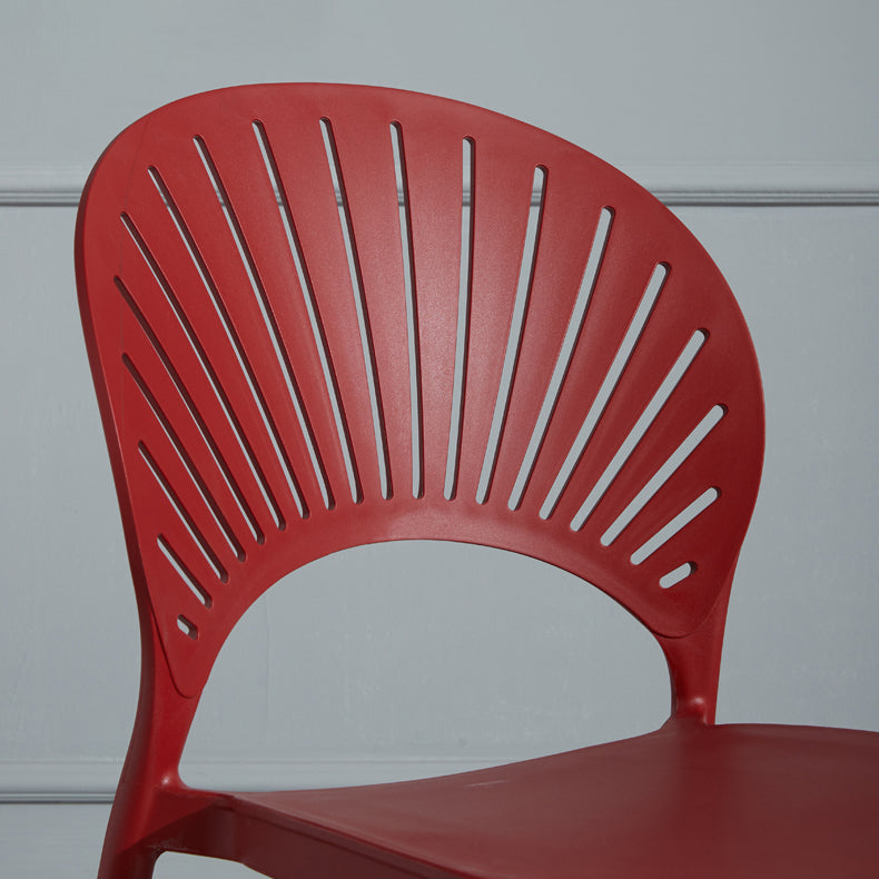 Scandinavian Plastic Armless Dining Chairs Indoor Stackable Side Chairs Clearhalo ' kitchen&dining_furn' 'Dining Chairs' 'Dining Tables & Seating' 'dining_chair' 'furn' 'furn_dining_chair' 'Furniture' 'furniture_dining_chair' 'Kitchen & Dining Furniture' 'kitchen' 3755727