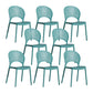 Scandinavian Plastic Armless Dining Chairs Indoor Stackable Side Chairs Sky Blue 8 Piece Set Clearhalo ' kitchen&dining_furn' 'Dining Chairs' 'Dining Tables & Seating' 'dining_chair' 'furn' 'furn_dining_chair' 'Furniture' 'furniture_dining_chair' 'Kitchen & Dining Furniture' 'kitchen' 3755743