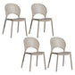 Scandinavian Plastic Armless Dining Chairs Indoor Stackable Side Chairs Camel 4 Piece Set Clearhalo ' kitchen&dining_furn' 'Dining Chairs' 'Dining Tables & Seating' 'dining_chair' 'furn' 'furn_dining_chair' 'Furniture' 'furniture_dining_chair' 'Kitchen & Dining Furniture' 'kitchen' 3755744