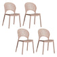 Scandinavian Plastic Armless Dining Chairs Indoor Stackable Side Chairs Nude Pink 4 Piece Set Clearhalo ' kitchen&dining_furn' 'Dining Chairs' 'Dining Tables & Seating' 'dining_chair' 'furn' 'furn_dining_chair' 'Furniture' 'furniture_dining_chair' 'Kitchen & Dining Furniture' 'kitchen' 3755750