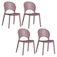 Scandinavian Plastic Armless Dining Chairs Indoor Stackable Side Chairs Purple 4 Piece Set Clearhalo ' kitchen&dining_furn' 'Dining Chairs' 'Dining Tables & Seating' 'dining_chair' 'furn' 'furn_dining_chair' 'Furniture' 'furniture_dining_chair' 'Kitchen & Dining Furniture' 'kitchen' 3755754