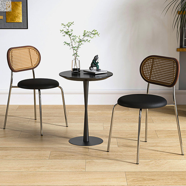 Contemporary Metal Dining Room Chairs Upholstered Armless Chair for Home Use Clearhalo ' kitchen&dining_furn' 'Dining Chairs' 'Dining Tables & Seating' 'dining_chair' 'furn' 'furn_dining_chair' 'Furniture' 'furniture_dining_chair' 'Kitchen & Dining Furniture' 'kitchen' 3755763