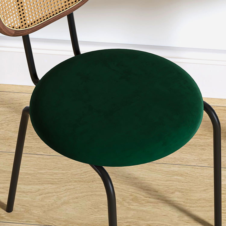 Contemporary Metal Dining Room Chairs Upholstered Armless Chair for Home Use Clearhalo ' kitchen&dining_furn' 'Dining Chairs' 'Dining Tables & Seating' 'dining_chair' 'furn' 'furn_dining_chair' 'Furniture' 'furniture_dining_chair' 'Kitchen & Dining Furniture' 'kitchen' 3755769