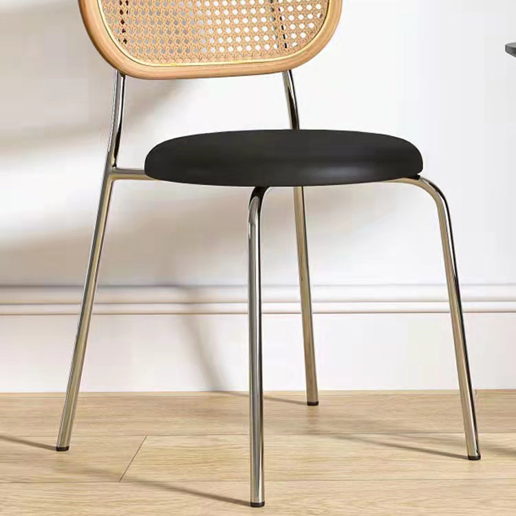 Contemporary Metal Dining Room Chairs Upholstered Armless Chair for Home Use Clearhalo ' kitchen&dining_furn' 'Dining Chairs' 'Dining Tables & Seating' 'dining_chair' 'furn' 'furn_dining_chair' 'Furniture' 'furniture_dining_chair' 'Kitchen & Dining Furniture' 'kitchen' 3755771