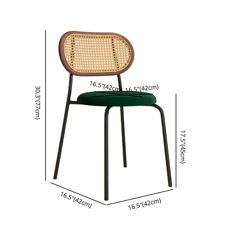 Contemporary Metal Dining Room Chairs Upholstered Armless Chair for Home Use Clearhalo ' kitchen&dining_furn' 'Dining Chairs' 'Dining Tables & Seating' 'dining_chair' 'furn' 'furn_dining_chair' 'Furniture' 'furniture_dining_chair' 'Kitchen & Dining Furniture' 'kitchen' 3755775