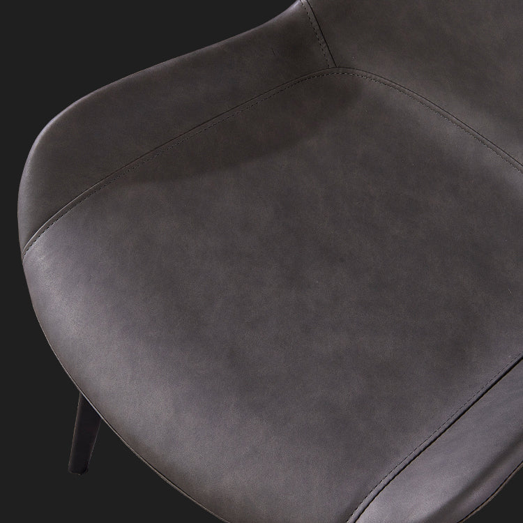 Industrial Style Leather Dining Chairs Solid Back Armless Side Chairs for Home Use Clearhalo ' kitchen&dining_furn' 'Dining Chairs' 'Dining Tables & Seating' 'dining_chair' 'furn' 'furn_dining_chair' 'Furniture' 'furniture_dining_chair' 'Kitchen & Dining Furniture' 'kitchen' 3755781