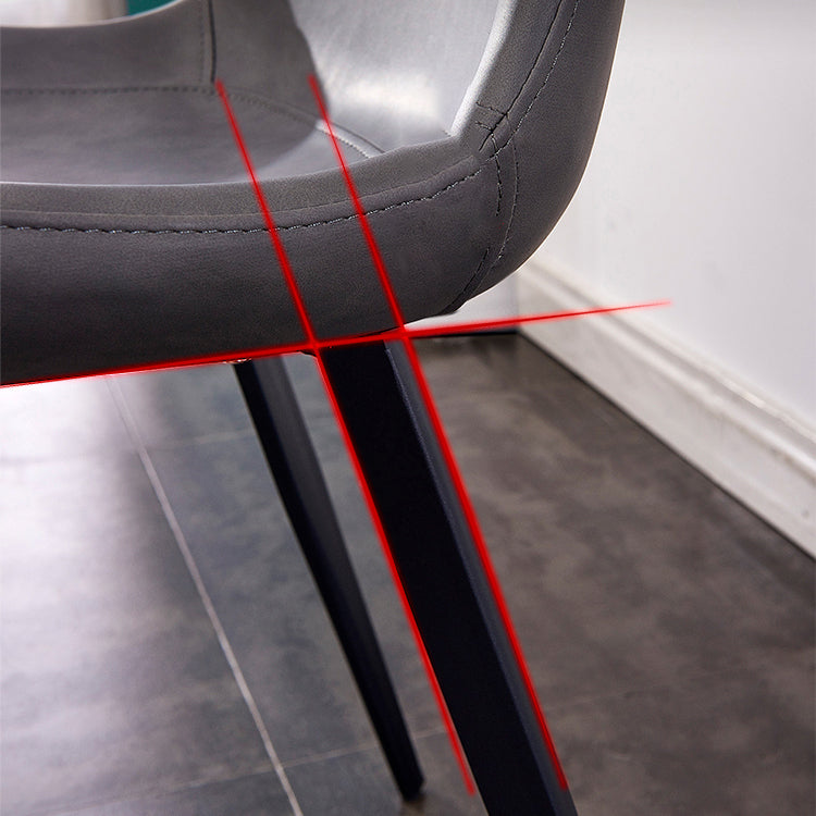 Industrial Style Leather Dining Chairs Solid Back Armless Side Chairs for Home Use Clearhalo ' kitchen&dining_furn' 'Dining Chairs' 'Dining Tables & Seating' 'dining_chair' 'furn' 'furn_dining_chair' 'Furniture' 'furniture_dining_chair' 'Kitchen & Dining Furniture' 'kitchen' 3755790