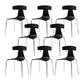 Contemporary Style Metal Chair Set Slat Back Side Kitchen Dining Chair Black 8 Piece Set Clearhalo ' kitchen&dining_furn' 'Dining Chairs' 'Dining Tables & Seating' 'dining_chair' 'furn' 'furn_dining_chair' 'Furniture' 'furniture_dining_chair' 'Kitchen & Dining Furniture' 'kitchen' 3755797