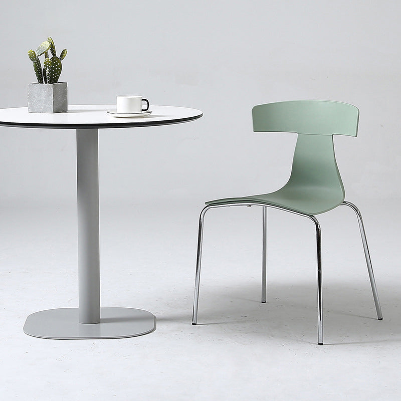 Contemporary Style Metal Chair Set Slat Back Side Kitchen Dining Chair Clearhalo ' kitchen&dining_furn' 'Dining Chairs' 'Dining Tables & Seating' 'dining_chair' 'furn' 'furn_dining_chair' 'Furniture' 'furniture_dining_chair' 'Kitchen & Dining Furniture' 'kitchen' 3755799