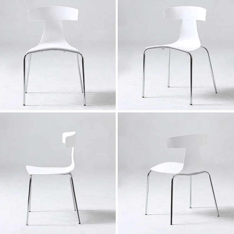 Contemporary Style Metal Chair Set Slat Back Side Kitchen Dining Chair Clearhalo ' kitchen&dining_furn' 'Dining Chairs' 'Dining Tables & Seating' 'dining_chair' 'furn' 'furn_dining_chair' 'Furniture' 'furniture_dining_chair' 'Kitchen & Dining Furniture' 'kitchen' 3755810