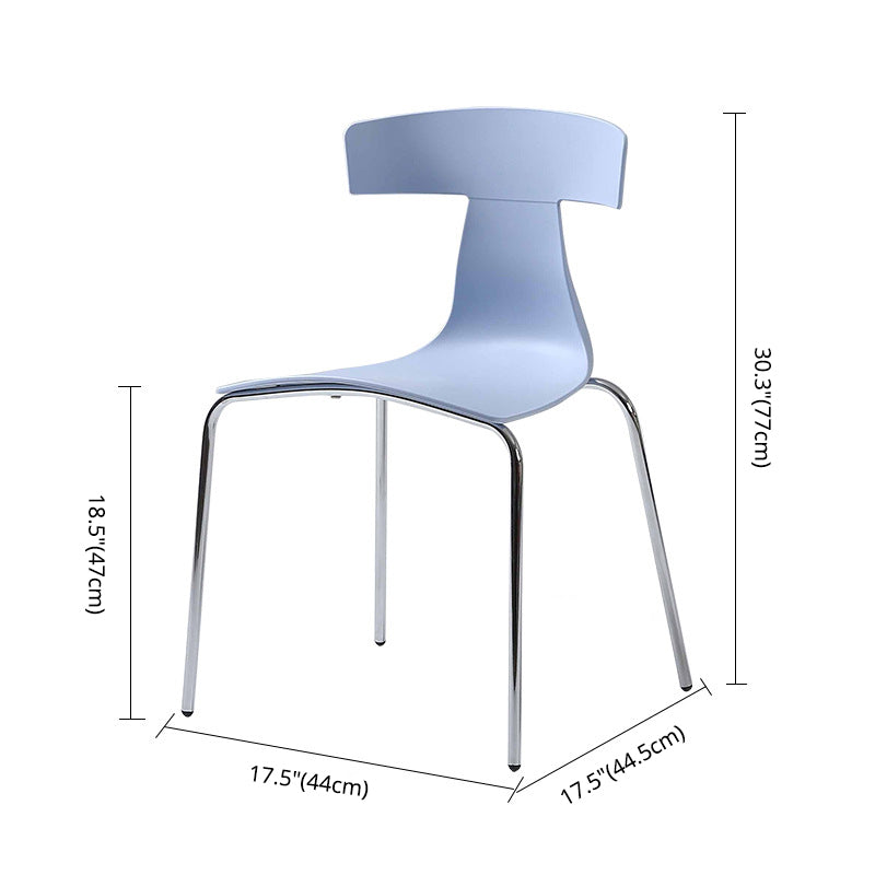 Contemporary Style Metal Chair Set Slat Back Side Kitchen Dining Chair Clearhalo ' kitchen&dining_furn' 'Dining Chairs' 'Dining Tables & Seating' 'dining_chair' 'furn' 'furn_dining_chair' 'Furniture' 'furniture_dining_chair' 'Kitchen & Dining Furniture' 'kitchen' 3755813