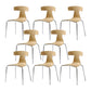 Contemporary Style Metal Chair Set Slat Back Side Kitchen Dining Chair Khaki 8 Piece Set Clearhalo ' kitchen&dining_furn' 'Dining Chairs' 'Dining Tables & Seating' 'dining_chair' 'furn' 'furn_dining_chair' 'Furniture' 'furniture_dining_chair' 'Kitchen & Dining Furniture' 'kitchen' 3755814