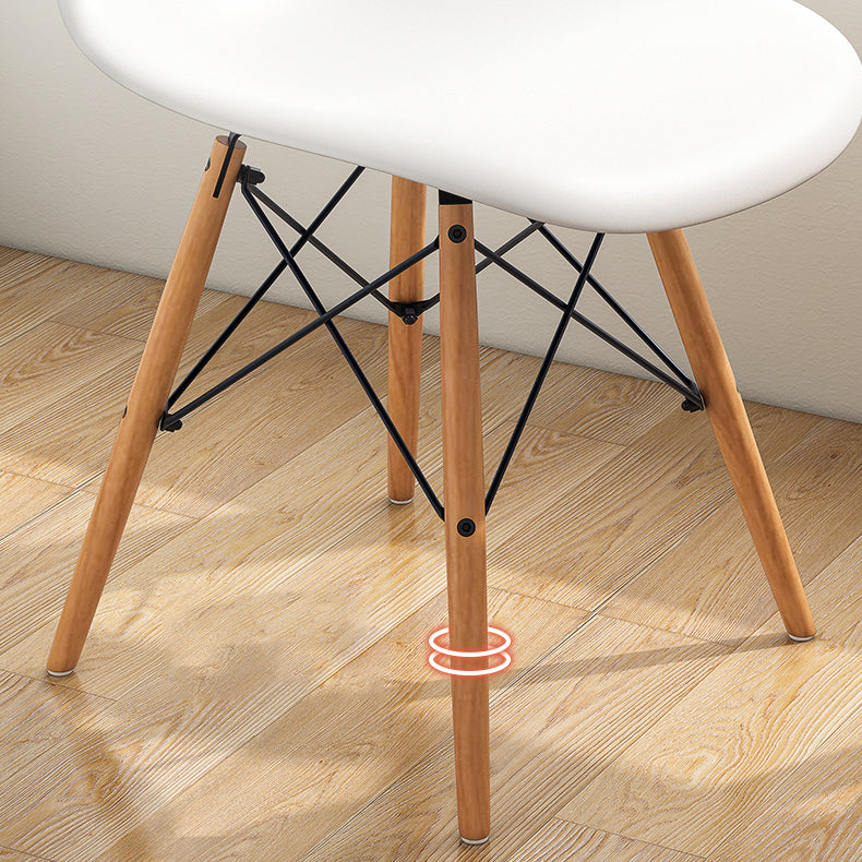 Contemporary Indoor-Outdoor Plastic Side Chair Dining Room Armless Solid Back Chair Clearhalo ' kitchen&dining_furn' 'Dining Chairs' 'Dining Tables & Seating' 'dining_chair' 'Furniture' 'furniture_dining_chair' 'Kitchen & Dining Furniture' 'kitchen' 3755838