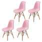 Contemporary Indoor-Outdoor Plastic Side Chair Dining Room Armless Solid Back Chair Pink Set of 4 Clearhalo ' kitchen&dining_furn' 'Dining Chairs' 'Dining Tables & Seating' 'dining_chair' 'Furniture' 'furniture_dining_chair' 'Kitchen & Dining Furniture' 'kitchen' 3755852