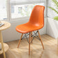 Contemporary Indoor-Outdoor Plastic Side Chair Dining Room Armless Solid Back Chair Orange 1 Piece Clearhalo ' kitchen&dining_furn' 'Dining Chairs' 'Dining Tables & Seating' 'dining_chair' 'Furniture' 'furniture_dining_chair' 'Kitchen & Dining Furniture' 'kitchen' 3755856