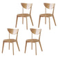 Open Back Armless Dining Chairs Stackable Side Dining Chairs with Wood Legs Wood 4 Piece Set Clearhalo ' kitchen&dining_furn' 'Dining Chairs' 'Dining Tables & Seating' 'dining_chair' 'furn' 'furn_dining_chair' 'Furniture' 'furniture_dining_chair' 'Kitchen & Dining Furniture' 'kitchen' 3755866