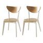 Open Back Armless Dining Chairs Stackable Side Dining Chairs with Wood Legs Light Brown 2 Piece Set Clearhalo ' kitchen&dining_furn' 'Dining Chairs' 'Dining Tables & Seating' 'dining_chair' 'furn' 'furn_dining_chair' 'Furniture' 'furniture_dining_chair' 'Kitchen & Dining Furniture' 'kitchen' 3755870