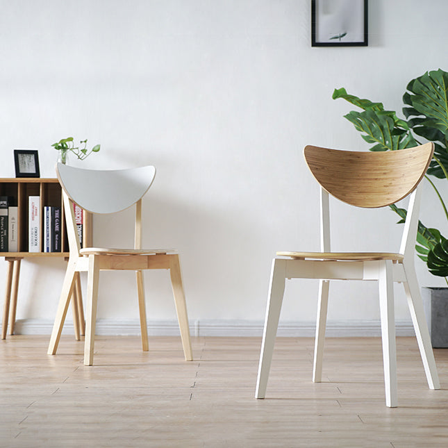 Open Back Armless Dining Chairs Stackable Side Dining Chairs with Wood Legs Clearhalo ' kitchen&dining_furn' 'Dining Chairs' 'Dining Tables & Seating' 'dining_chair' 'furn' 'furn_dining_chair' 'Furniture' 'furniture_dining_chair' 'Kitchen & Dining Furniture' 'kitchen' 3755883