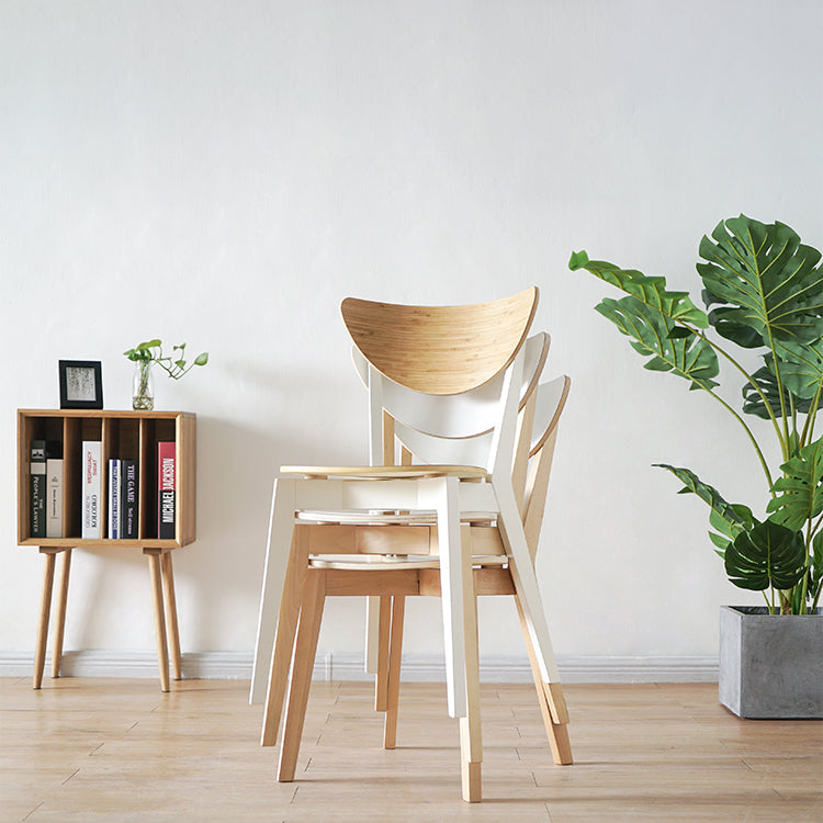 Open Back Armless Dining Chairs Stackable Side Dining Chairs with Wood Legs Clearhalo ' kitchen&dining_furn' 'Dining Chairs' 'Dining Tables & Seating' 'dining_chair' 'furn' 'furn_dining_chair' 'Furniture' 'furniture_dining_chair' 'Kitchen & Dining Furniture' 'kitchen' 3755887