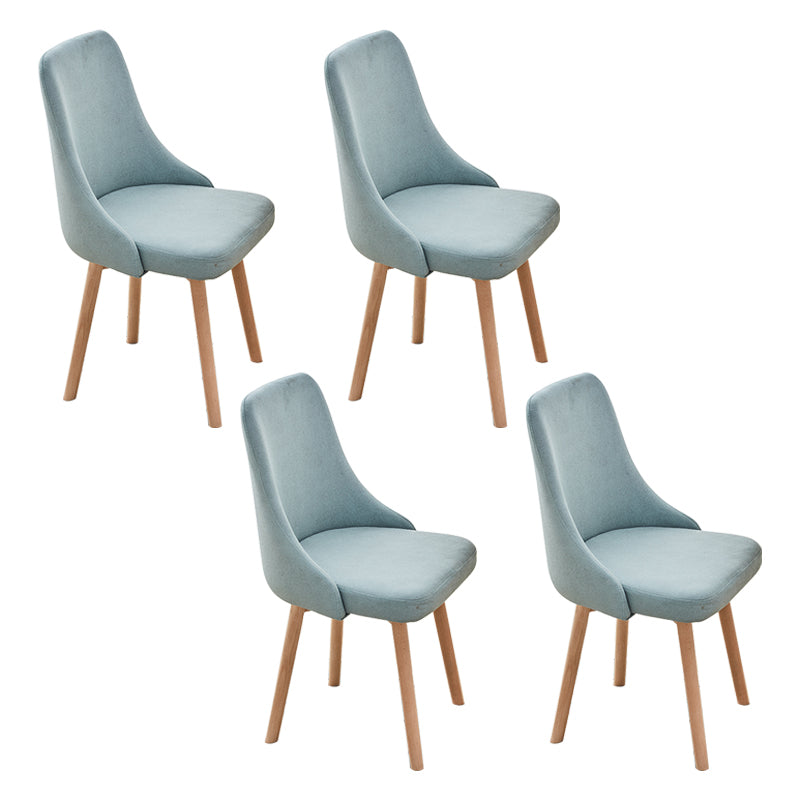 Home Scandinavian Side Chair Swivel Parsons Back Wood Dining Room Chair Set Blue 4 Piece Set Clearhalo ' kitchen&dining_furn' 'Dining Chairs' 'Dining Tables & Seating' 'dining_chair' 'furn' 'furn_dining_chair' 'Furniture' 'furniture_dining_chair' 'Kitchen & Dining Furniture' 'kitchen' 3755894