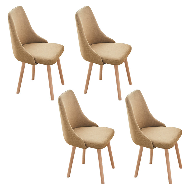 Home Scandinavian Side Chair Swivel Parsons Back Wood Dining Room Chair Set Light Coffee 4 Piece Set Clearhalo ' kitchen&dining_furn' 'Dining Chairs' 'Dining Tables & Seating' 'dining_chair' 'furn' 'furn_dining_chair' 'Furniture' 'furniture_dining_chair' 'Kitchen & Dining Furniture' 'kitchen' 3755905
