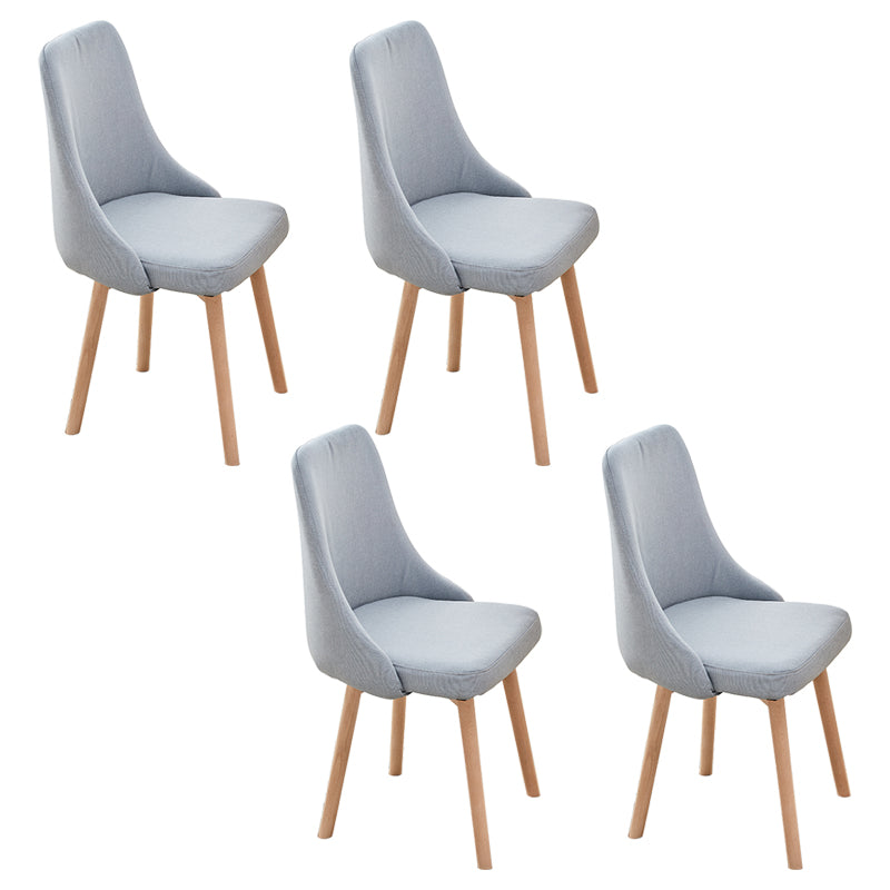 Home Scandinavian Side Chair Swivel Parsons Back Wood Dining Room Chair Set Light Blue 4 Piece Set Clearhalo ' kitchen&dining_furn' 'Dining Chairs' 'Dining Tables & Seating' 'dining_chair' 'furn' 'furn_dining_chair' 'Furniture' 'furniture_dining_chair' 'Kitchen & Dining Furniture' 'kitchen' 3755912