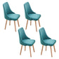 Home Scandinavian Side Chair Swivel Parsons Back Wood Dining Room Chair Set Blackish Green 4 Piece Set Clearhalo ' kitchen&dining_furn' 'Dining Chairs' 'Dining Tables & Seating' 'dining_chair' 'furn' 'furn_dining_chair' 'Furniture' 'furniture_dining_chair' 'Kitchen & Dining Furniture' 'kitchen' 3755915