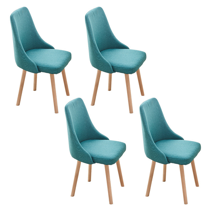 Home Scandinavian Side Chair Swivel Parsons Back Wood Dining Room Chair Set Blackish Green 4 Piece Set Clearhalo ' kitchen&dining_furn' 'Dining Chairs' 'Dining Tables & Seating' 'dining_chair' 'furn' 'furn_dining_chair' 'Furniture' 'furniture_dining_chair' 'Kitchen & Dining Furniture' 'kitchen' 3755915