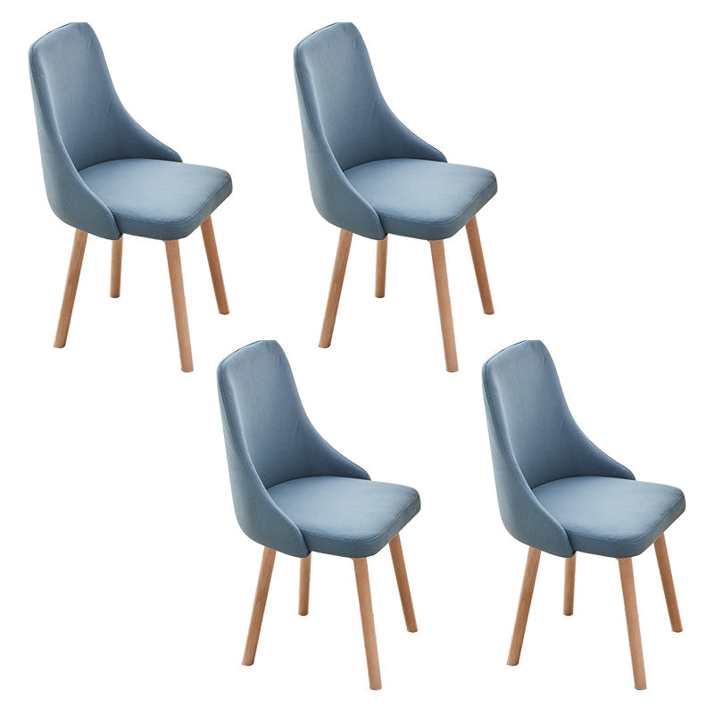 Home Scandinavian Side Chair Swivel Parsons Back Wood Dining Room Chair Set Dark Blue 4 Piece Set Clearhalo ' kitchen&dining_furn' 'Dining Chairs' 'Dining Tables & Seating' 'dining_chair' 'furn' 'furn_dining_chair' 'Furniture' 'furniture_dining_chair' 'Kitchen & Dining Furniture' 'kitchen' 3755918