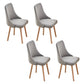 Home Scandinavian Side Chair Swivel Parsons Back Wood Dining Room Chair Set Grey 4 Piece Set Clearhalo ' kitchen&dining_furn' 'Dining Chairs' 'Dining Tables & Seating' 'dining_chair' 'furn' 'furn_dining_chair' 'Furniture' 'furniture_dining_chair' 'Kitchen & Dining Furniture' 'kitchen' 3755921