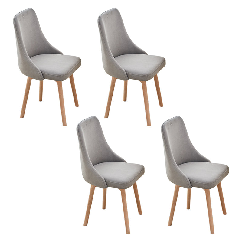 Home Scandinavian Side Chair Swivel Parsons Back Wood Dining Room Chair Set Grey 4 Piece Set Clearhalo ' kitchen&dining_furn' 'Dining Chairs' 'Dining Tables & Seating' 'dining_chair' 'furn' 'furn_dining_chair' 'Furniture' 'furniture_dining_chair' 'Kitchen & Dining Furniture' 'kitchen' 3755921