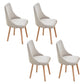 Home Scandinavian Side Chair Swivel Parsons Back Wood Dining Room Chair Set Light Gray 4 Piece Set Clearhalo ' kitchen&dining_furn' 'Dining Chairs' 'Dining Tables & Seating' 'dining_chair' 'furn' 'furn_dining_chair' 'Furniture' 'furniture_dining_chair' 'Kitchen & Dining Furniture' 'kitchen' 3755923