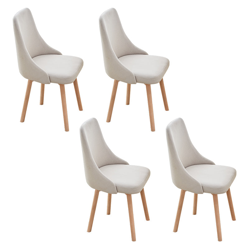 Home Scandinavian Side Chair Swivel Parsons Back Wood Dining Room Chair Set Light Gray 4 Piece Set Clearhalo ' kitchen&dining_furn' 'Dining Chairs' 'Dining Tables & Seating' 'dining_chair' 'furn' 'furn_dining_chair' 'Furniture' 'furniture_dining_chair' 'Kitchen & Dining Furniture' 'kitchen' 3755923