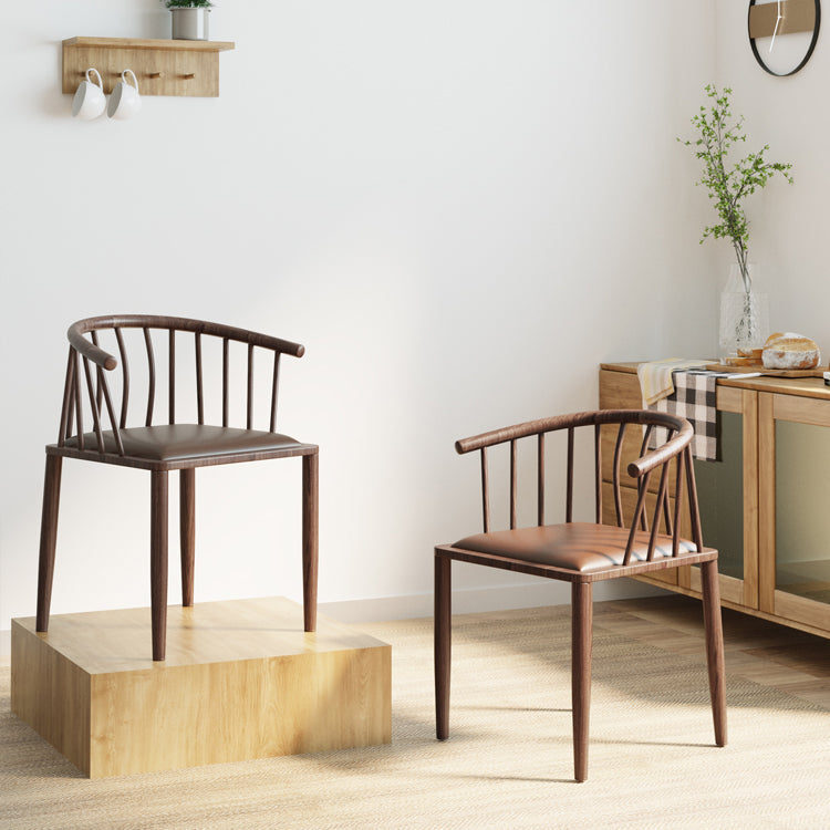 Contemporary Metal Dining Room Chairs Upholstered Armchair for Home Use Clearhalo ' kitchen&dining_furn' 'Dining Chairs' 'Dining Tables & Seating' 'dining_chair' 'furn' 'furn_dining_chair' 'Furniture' 'furniture_dining_chair' 'Kitchen & Dining Furniture' 'kitchen' 3755924