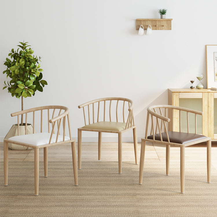 Contemporary Metal Dining Room Chairs Upholstered Armchair for Home Use Clearhalo ' kitchen&dining_furn' 'Dining Chairs' 'Dining Tables & Seating' 'dining_chair' 'furn' 'furn_dining_chair' 'Furniture' 'furniture_dining_chair' 'Kitchen & Dining Furniture' 'kitchen' 3755926