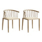 Contemporary Metal Dining Room Chairs Upholstered Armchair for Home Use Beige 2 Piece Set Natural Wood Clearhalo ' kitchen&dining_furn' 'Dining Chairs' 'Dining Tables & Seating' 'dining_chair' 'furn' 'furn_dining_chair' 'Furniture' 'furniture_dining_chair' 'Kitchen & Dining Furniture' 'kitchen' 3755927