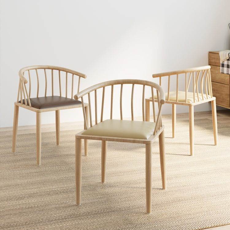 Contemporary Metal Dining Room Chairs Upholstered Armchair for Home Use Clearhalo ' kitchen&dining_furn' 'Dining Chairs' 'Dining Tables & Seating' 'dining_chair' 'furn' 'furn_dining_chair' 'Furniture' 'furniture_dining_chair' 'Kitchen & Dining Furniture' 'kitchen' 3755928