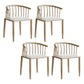 Contemporary Metal Dining Room Chairs Upholstered Armchair for Home Use White 4 Piece Set Natural Wood Clearhalo ' kitchen&dining_furn' 'Dining Chairs' 'Dining Tables & Seating' 'dining_chair' 'furn' 'furn_dining_chair' 'Furniture' 'furniture_dining_chair' 'Kitchen & Dining Furniture' 'kitchen' 3755935
