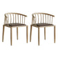 Contemporary Metal Dining Room Chairs Upholstered Armchair for Home Use Coffee 2 Piece Set Natural Wood Clearhalo ' kitchen&dining_furn' 'Dining Chairs' 'Dining Tables & Seating' 'dining_chair' 'furn' 'furn_dining_chair' 'Furniture' 'furniture_dining_chair' 'Kitchen & Dining Furniture' 'kitchen' 3755939