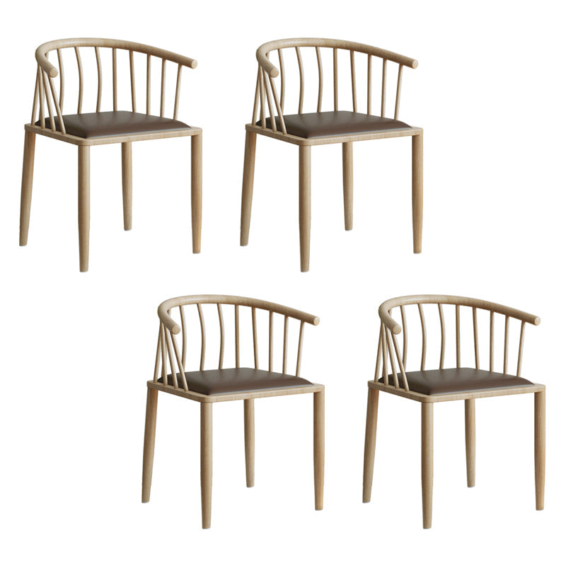 Contemporary Metal Dining Room Chairs Upholstered Armchair for Home Use Coffee 4 Piece Set Natural Wood Clearhalo ' kitchen&dining_furn' 'Dining Chairs' 'Dining Tables & Seating' 'dining_chair' 'furn' 'furn_dining_chair' 'Furniture' 'furniture_dining_chair' 'Kitchen & Dining Furniture' 'kitchen' 3755941