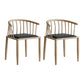 Contemporary Metal Dining Room Chairs Upholstered Armchair for Home Use Black 2 Piece Set Natural Wood Clearhalo ' kitchen&dining_furn' 'Dining Chairs' 'Dining Tables & Seating' 'dining_chair' 'furn' 'furn_dining_chair' 'Furniture' 'furniture_dining_chair' 'Kitchen & Dining Furniture' 'kitchen' 3755945