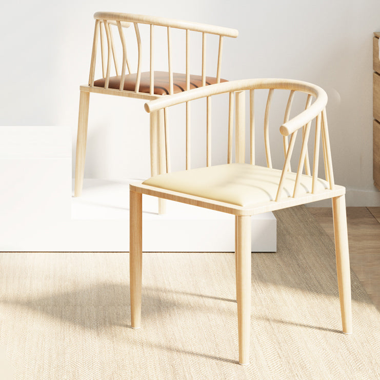 Contemporary Metal Dining Room Chairs Upholstered Armchair for Home Use Clearhalo ' kitchen&dining_furn' 'Dining Chairs' 'Dining Tables & Seating' 'dining_chair' 'furn' 'furn_dining_chair' 'Furniture' 'furniture_dining_chair' 'Kitchen & Dining Furniture' 'kitchen' 3755946