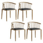 Contemporary Metal Dining Room Chairs Upholstered Armchair for Home Use Black 4 Piece Set Natural Wood Clearhalo ' kitchen&dining_furn' 'Dining Chairs' 'Dining Tables & Seating' 'dining_chair' 'furn' 'furn_dining_chair' 'Furniture' 'furniture_dining_chair' 'Kitchen & Dining Furniture' 'kitchen' 3755947