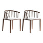 Contemporary Metal Dining Room Chairs Upholstered Armchair for Home Use White 2 Piece Set Walnut Clearhalo ' kitchen&dining_furn' 'Dining Chairs' 'Dining Tables & Seating' 'dining_chair' 'furn' 'furn_dining_chair' 'Furniture' 'furniture_dining_chair' 'Kitchen & Dining Furniture' 'kitchen' 3755953