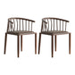 Contemporary Metal Dining Room Chairs Upholstered Armchair for Home Use Coffee 2 Piece Set Walnut Clearhalo ' kitchen&dining_furn' 'Dining Chairs' 'Dining Tables & Seating' 'dining_chair' 'furn' 'furn_dining_chair' 'Furniture' 'furniture_dining_chair' 'Kitchen & Dining Furniture' 'kitchen' 3755959